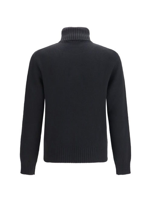 Ami Paris Embroidered logo high-neck Sweater - Noir