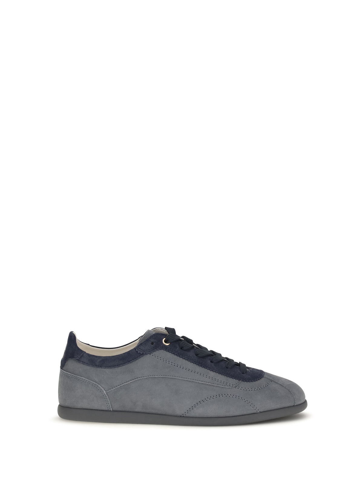 Brunello Cucinelli Nubuck and suede Sneakers with Slim sole - Twister+Midnight Blue