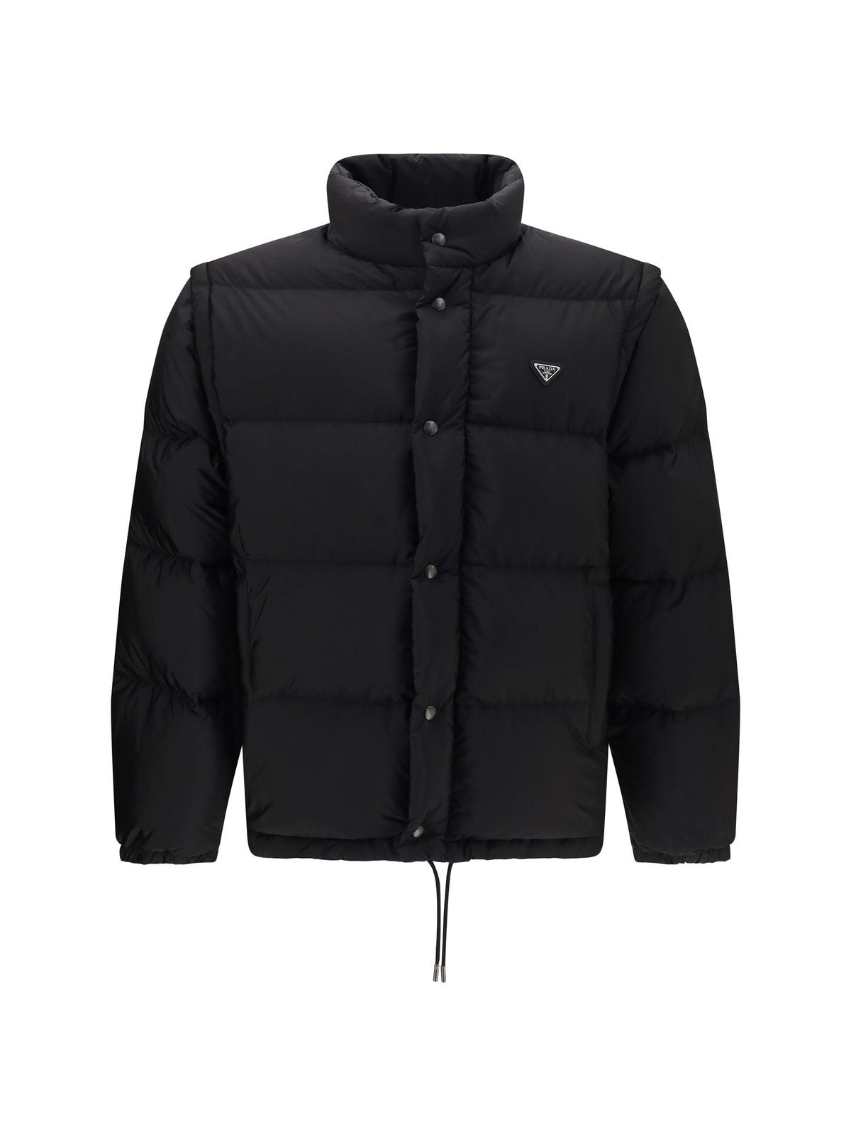 Prada Puffer Jacket Re-Nylon with Triangle Logo - Black