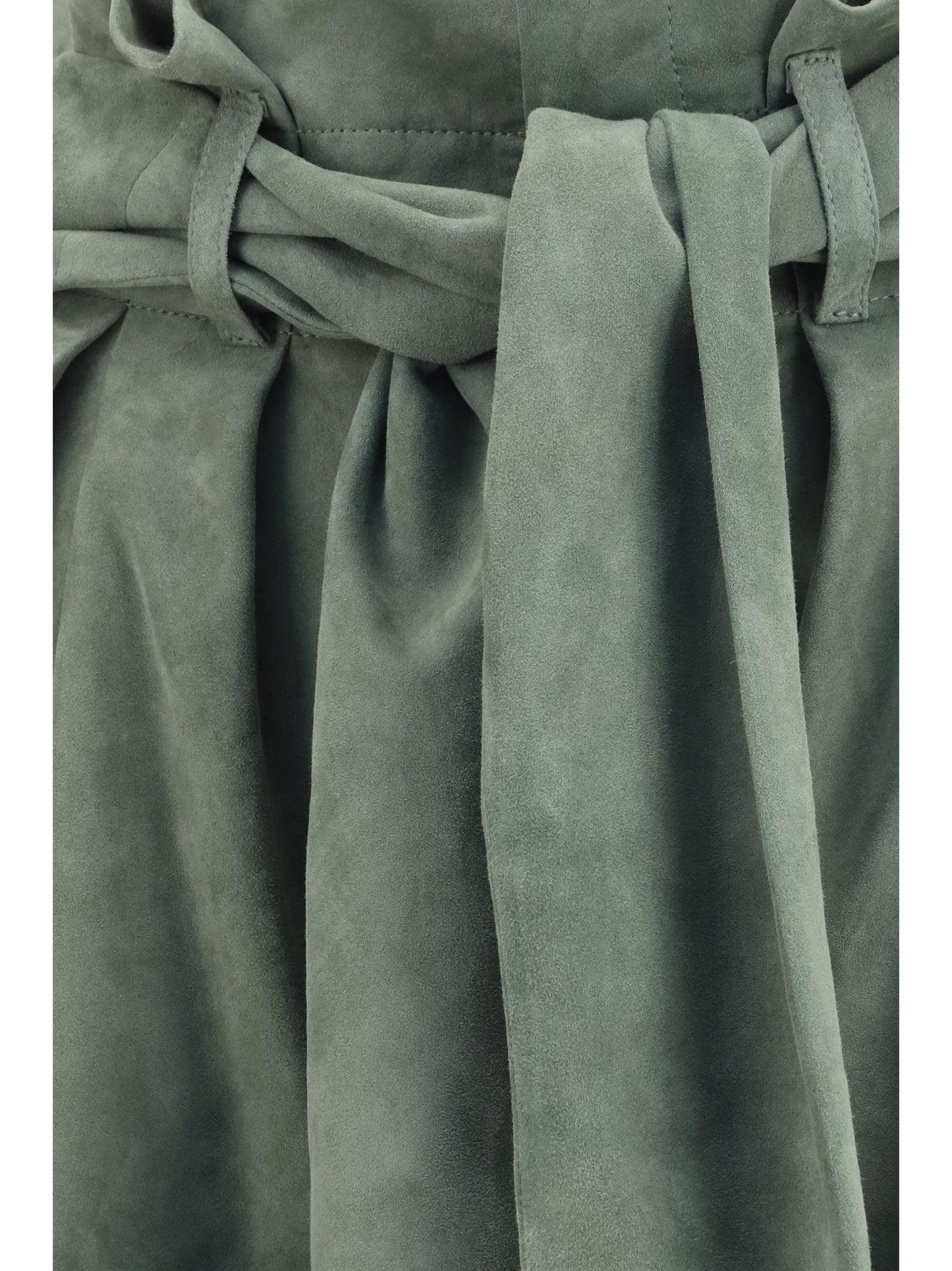 BALMAIN High-waisted Shorts in suede