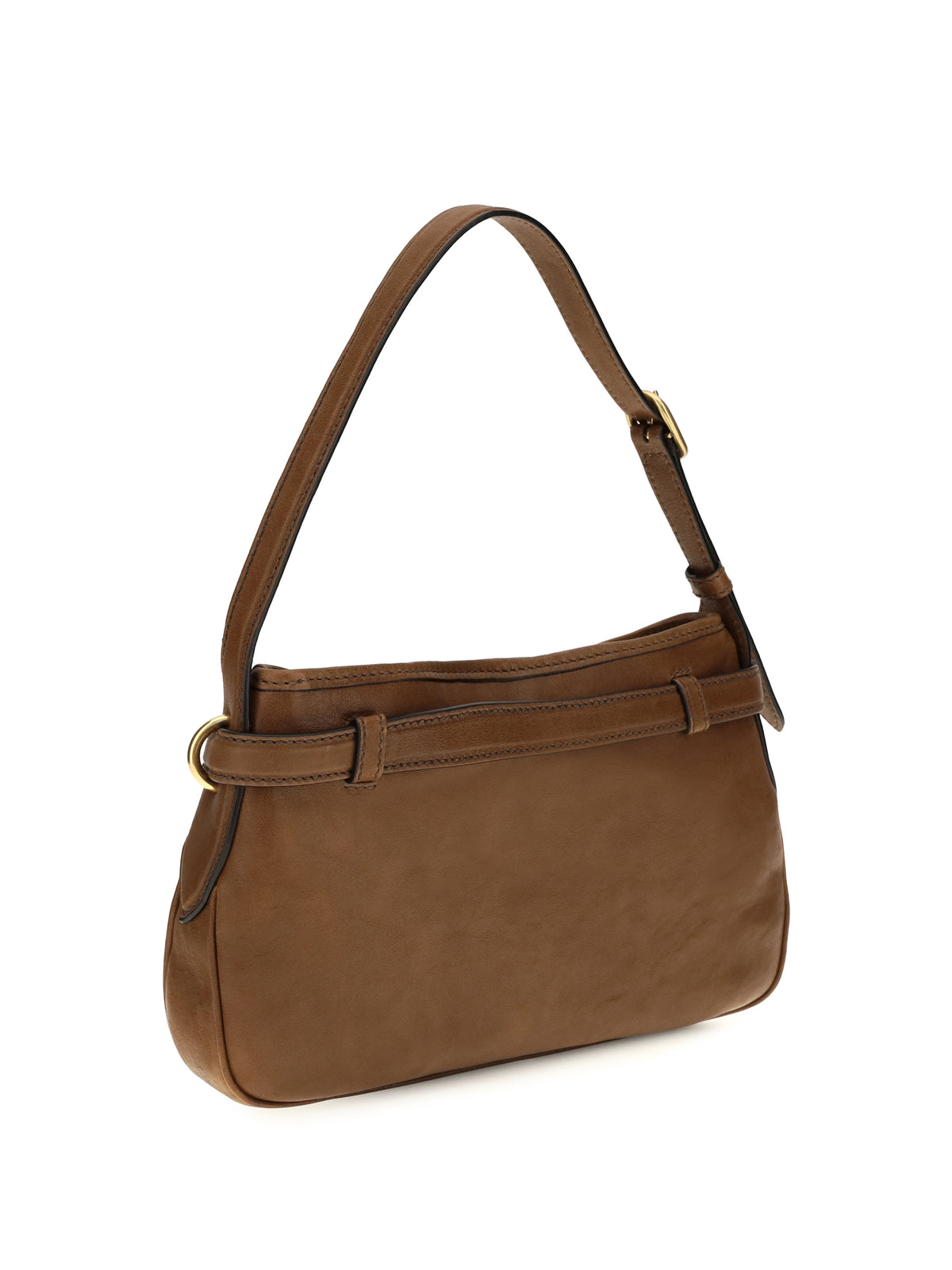 Miu Miu Leather Shoulder Bag with buckle detail - Rovere