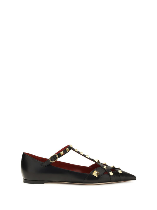 VALENTINO GARAVANI Studdy Ballerinas in kidskin