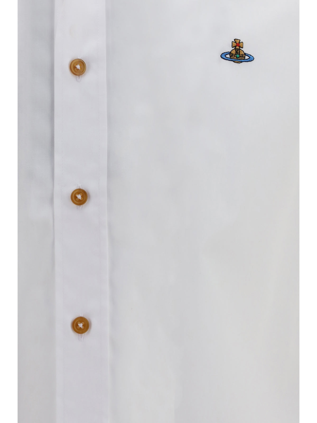 Vivienne Westwood Orb embroidered cotton Shirt - White