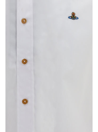 Vivienne Westwood Orb embroidered cotton Shirt - White