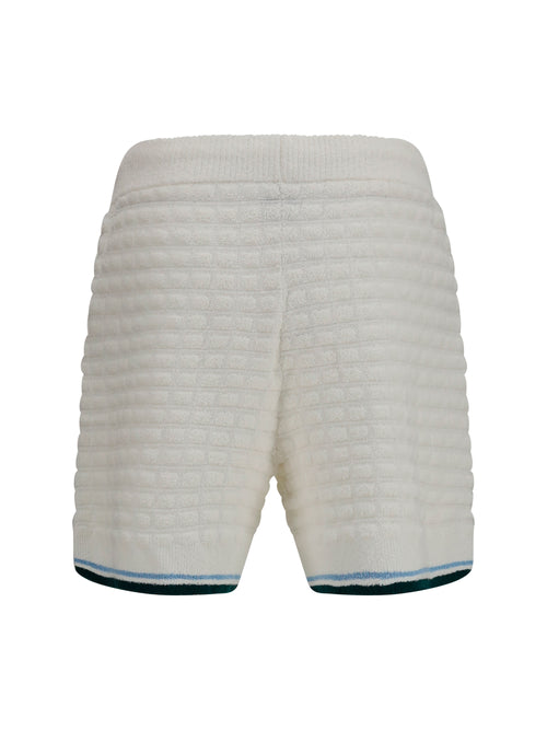 Casablanca Bouclé Tennis Shorts - White