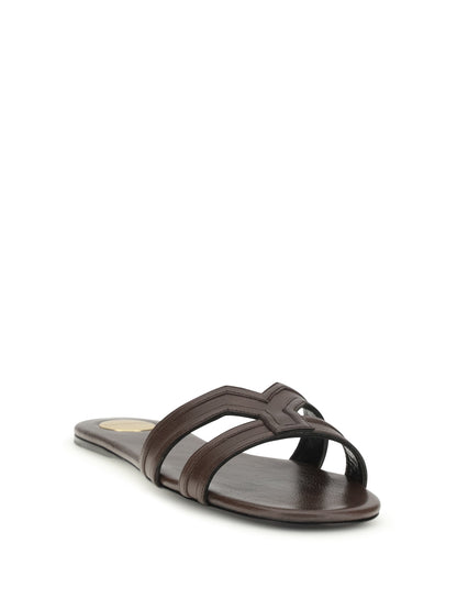 SAINT LAURENT Smooth leather Mabrouka Sandals