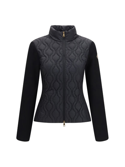 Moncler Cotton padded Cardigan - Black