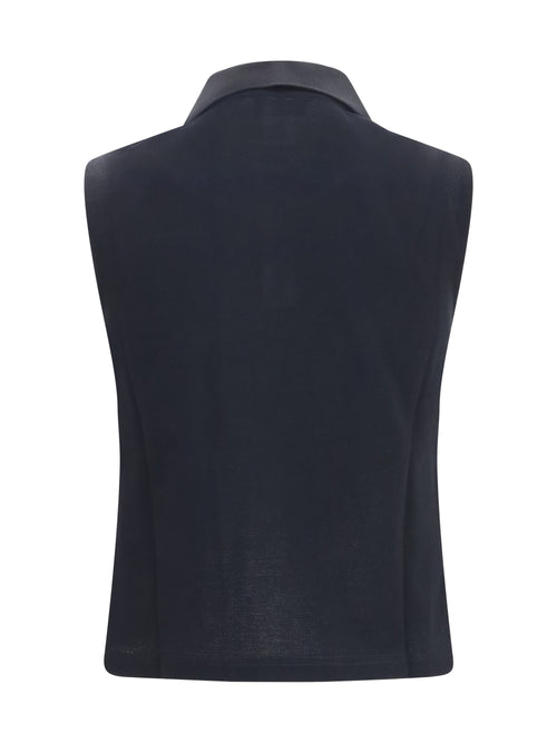 Saint Laurent Cassandre piqué Polo - Noir