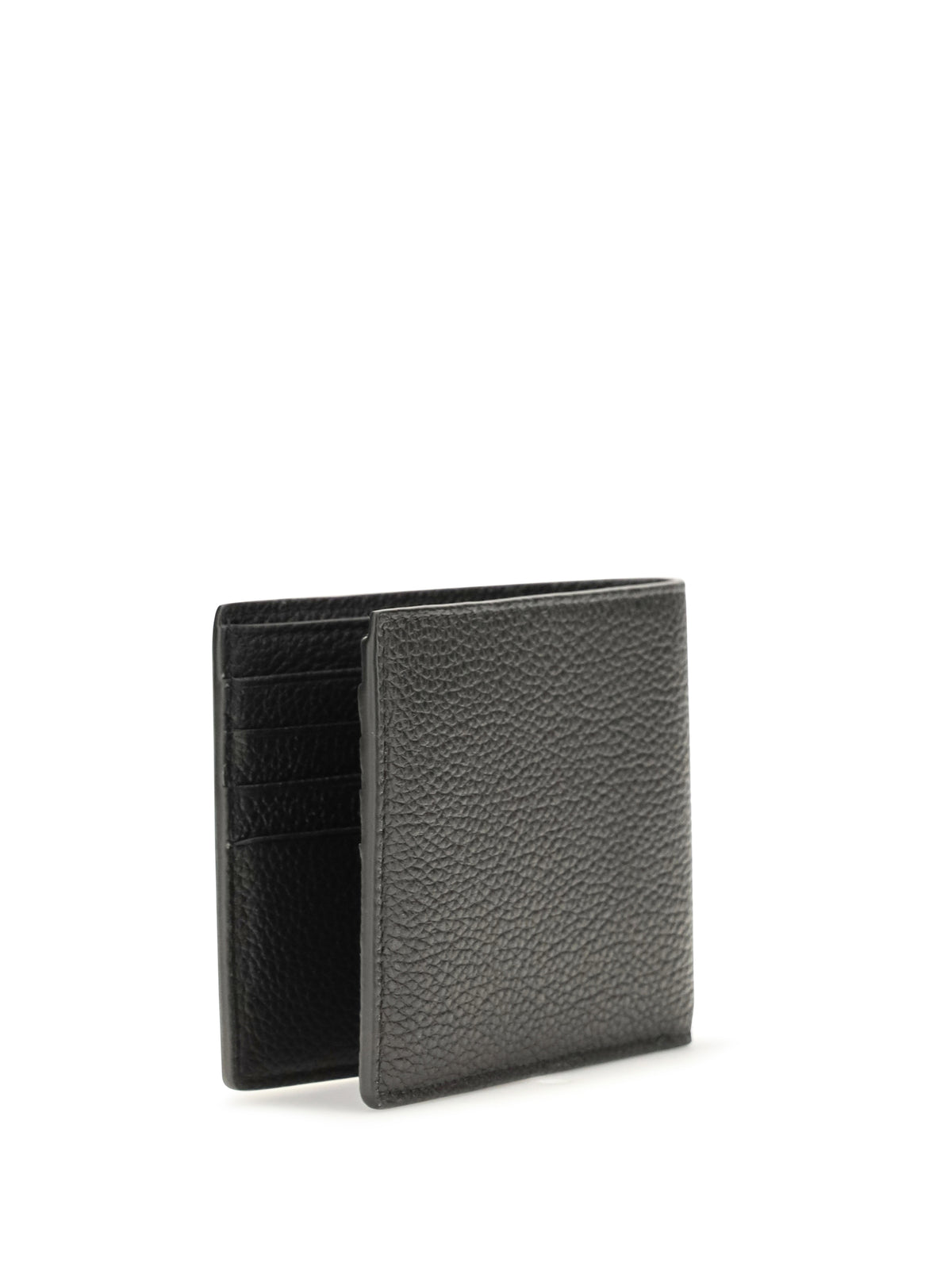Tom Ford T Line bifold Wallet in grained leather - Black