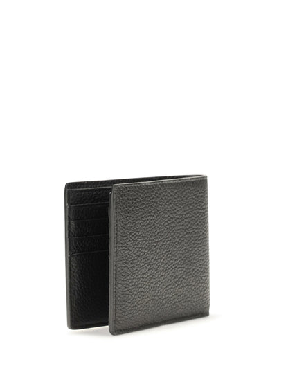 Tom Ford T Line bifold Wallet in grained leather - Black
