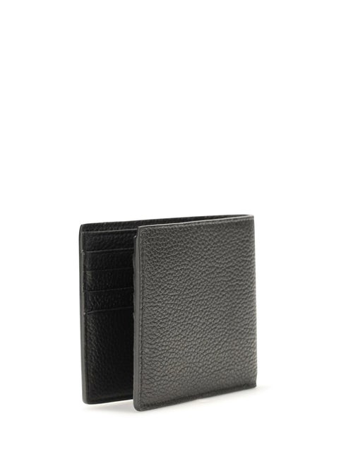 Tom Ford T Line bifold Wallet in grained leather - Black