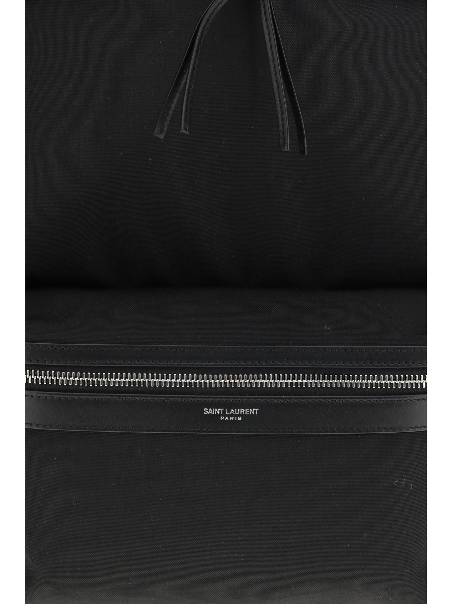 SAINT LAURENT City Backpack in leather and nylon
