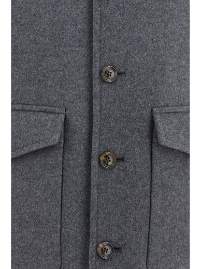 Valentino Wool and cashmere Jacket - Grey Dark Melange