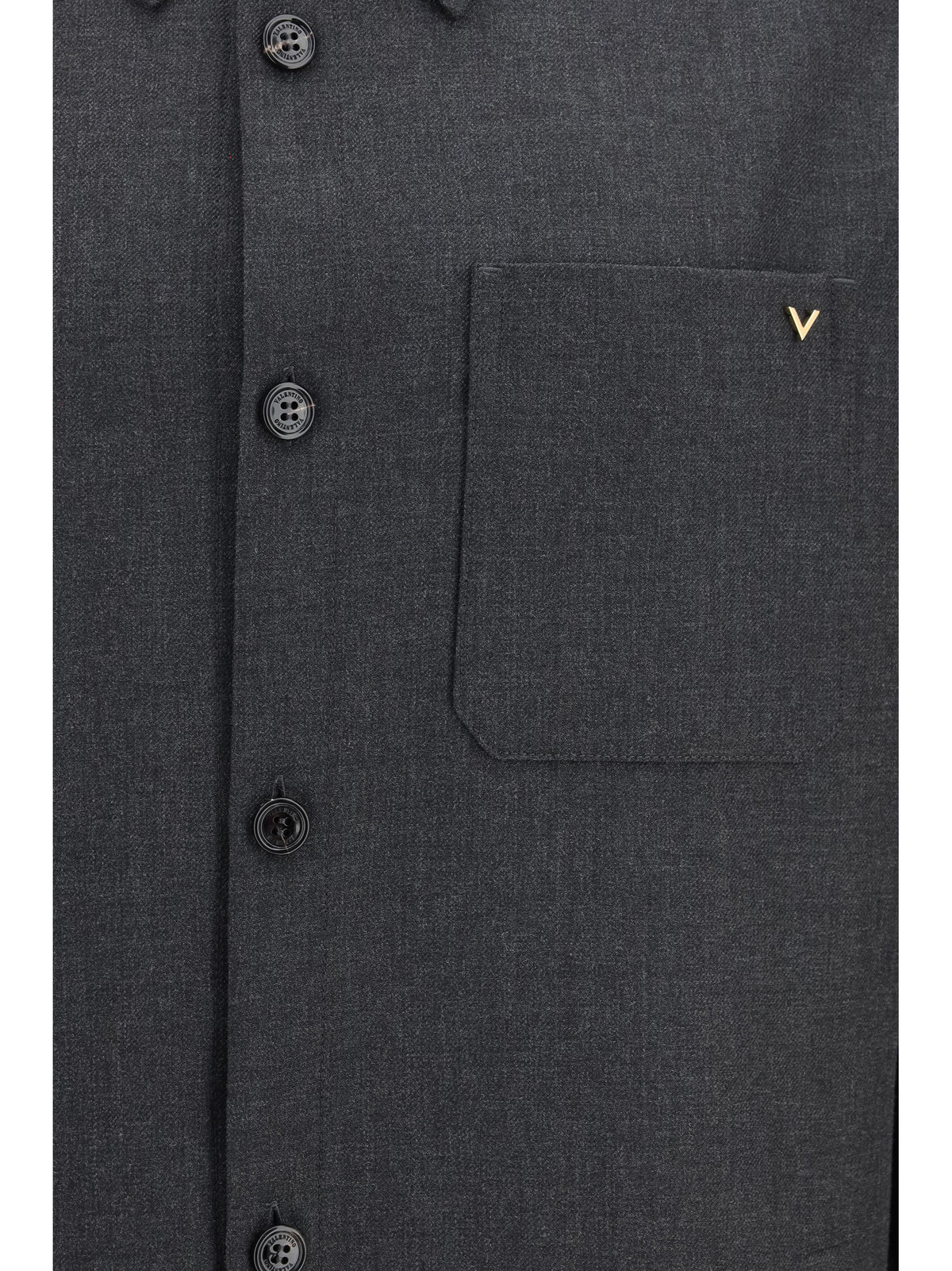Valentino VLogo wool blend Jacket - Charcoal Grey