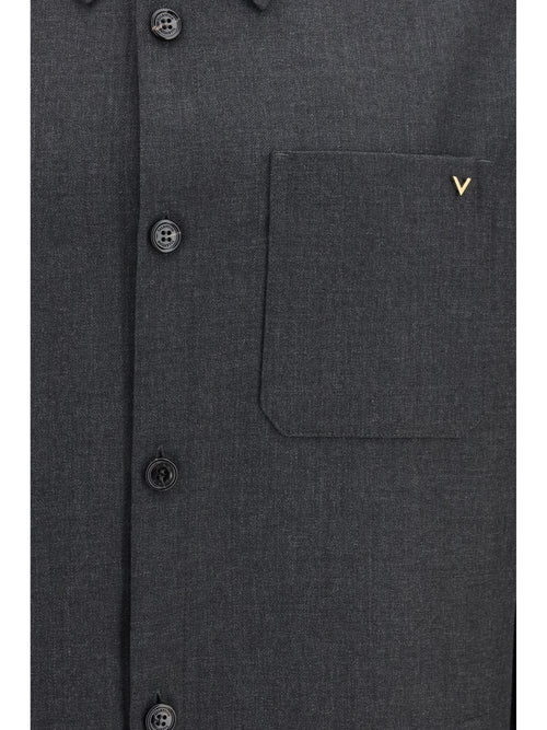 Valentino VLogo wool blend Jacket - Charcoal Grey