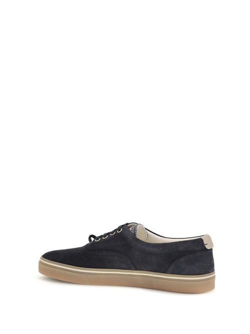 Brunello Cucinelli Suede Sneakers - Night Sky+Alpaca+Navy