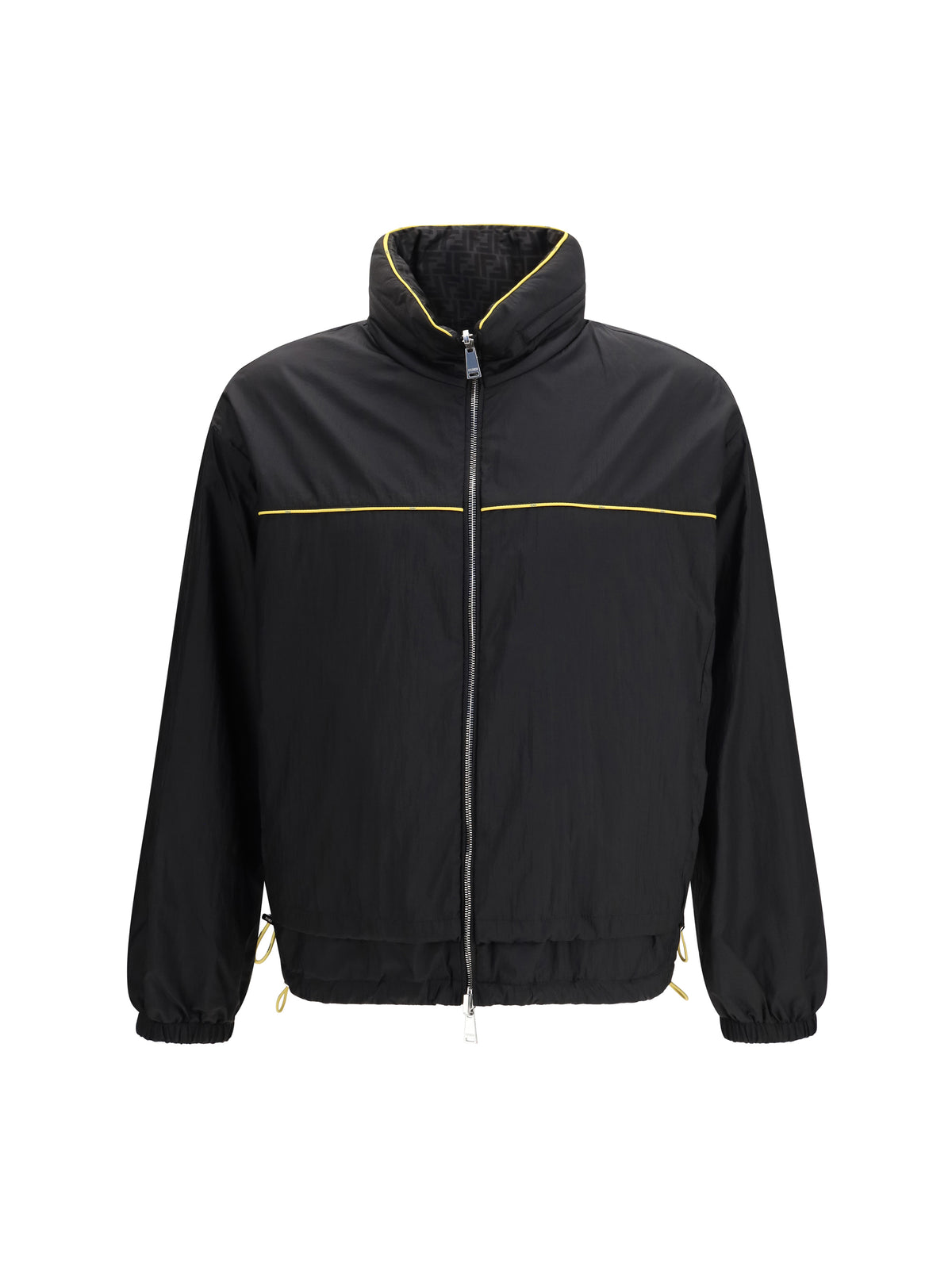 Fendi FF jacquard zipped reversible Windbreaker - Black