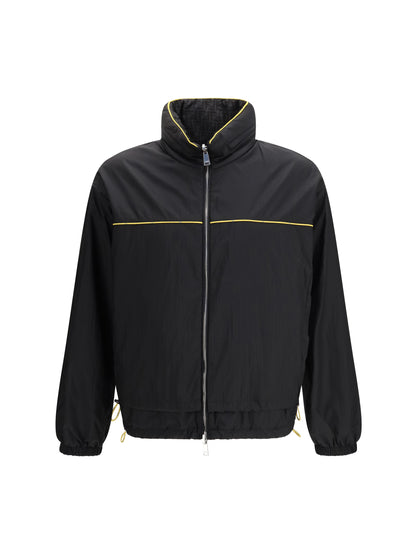 Fendi FF jacquard zipped reversible Windbreaker - Black