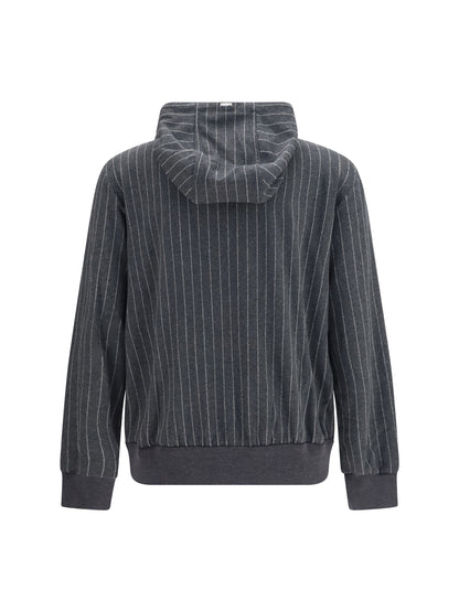 Herno Hooded Sweatshirt with zip - Ferro