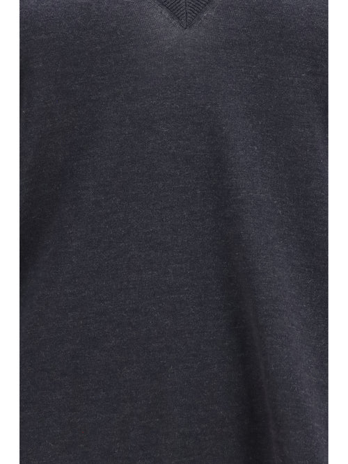 Toteme V-neck cashmere-blend Sweater - Charcoal Melange