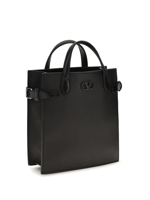 Valentino Garavani Small Antibes grainy leather Handbag - Black