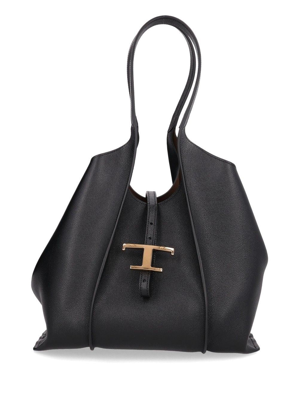 Tod's "T Timeless" Small Shopping Bag - Black