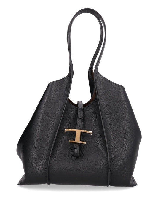 Tod's "T Timeless" Small Shopping Bag - Black