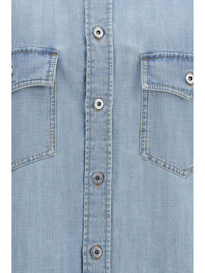 Bottega Veneta Sky Bleached oversize denim Shirt - Light Bleach
