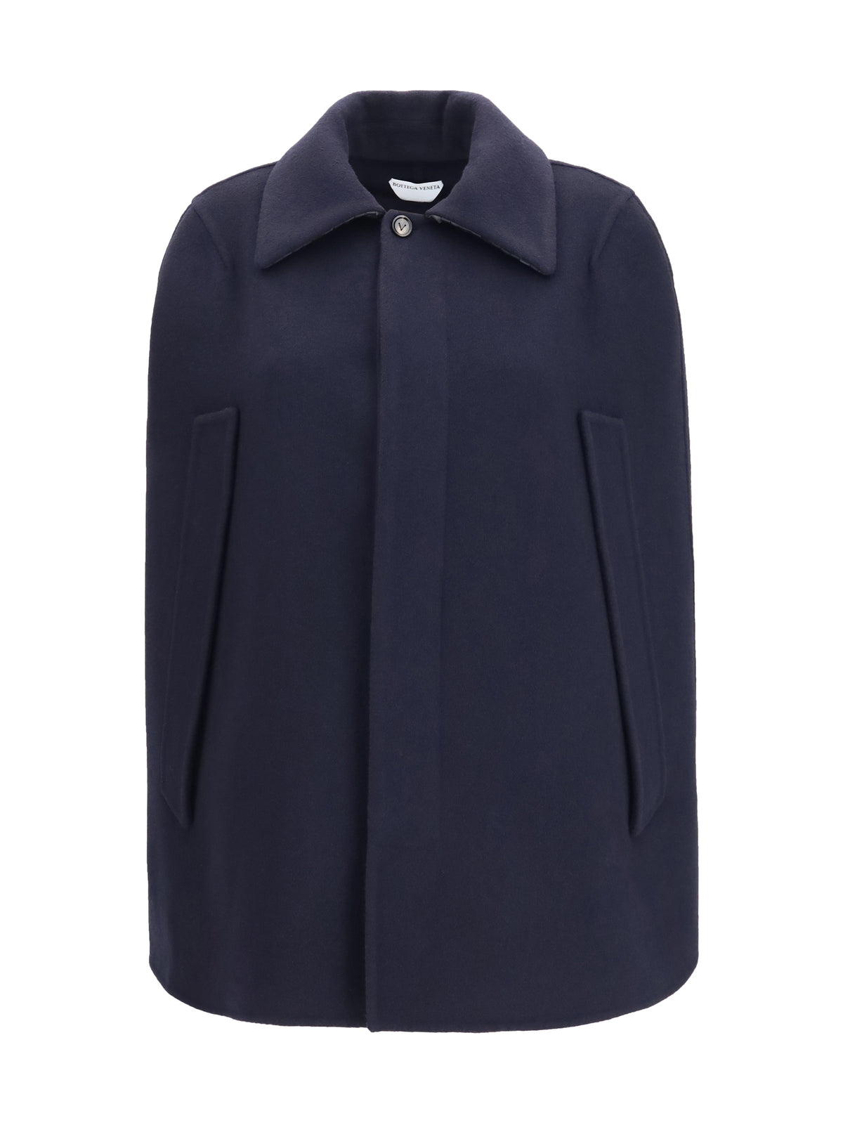 Bottega Veneta Wool and cashmere Cape - Midnight Blue