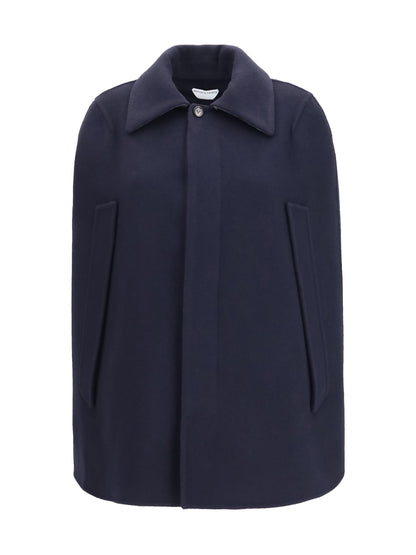 Bottega Veneta Wool and cashmere Cape - Midnight Blue
