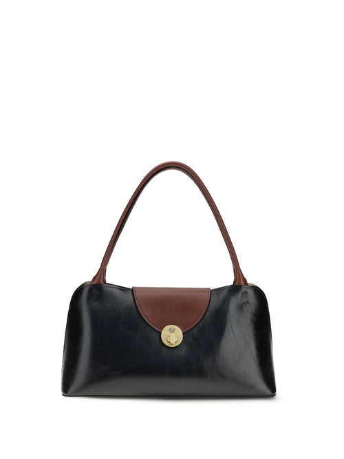 Versace Vivian medium Shoulder Bag - Black+Rosewood-Gold '82