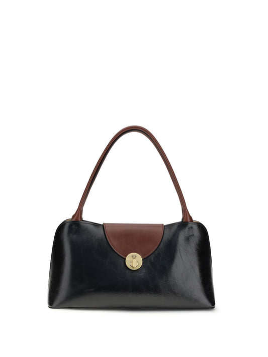 Versace Vivian medium Shoulder Bag - Black+Rosewood-Gold '82
