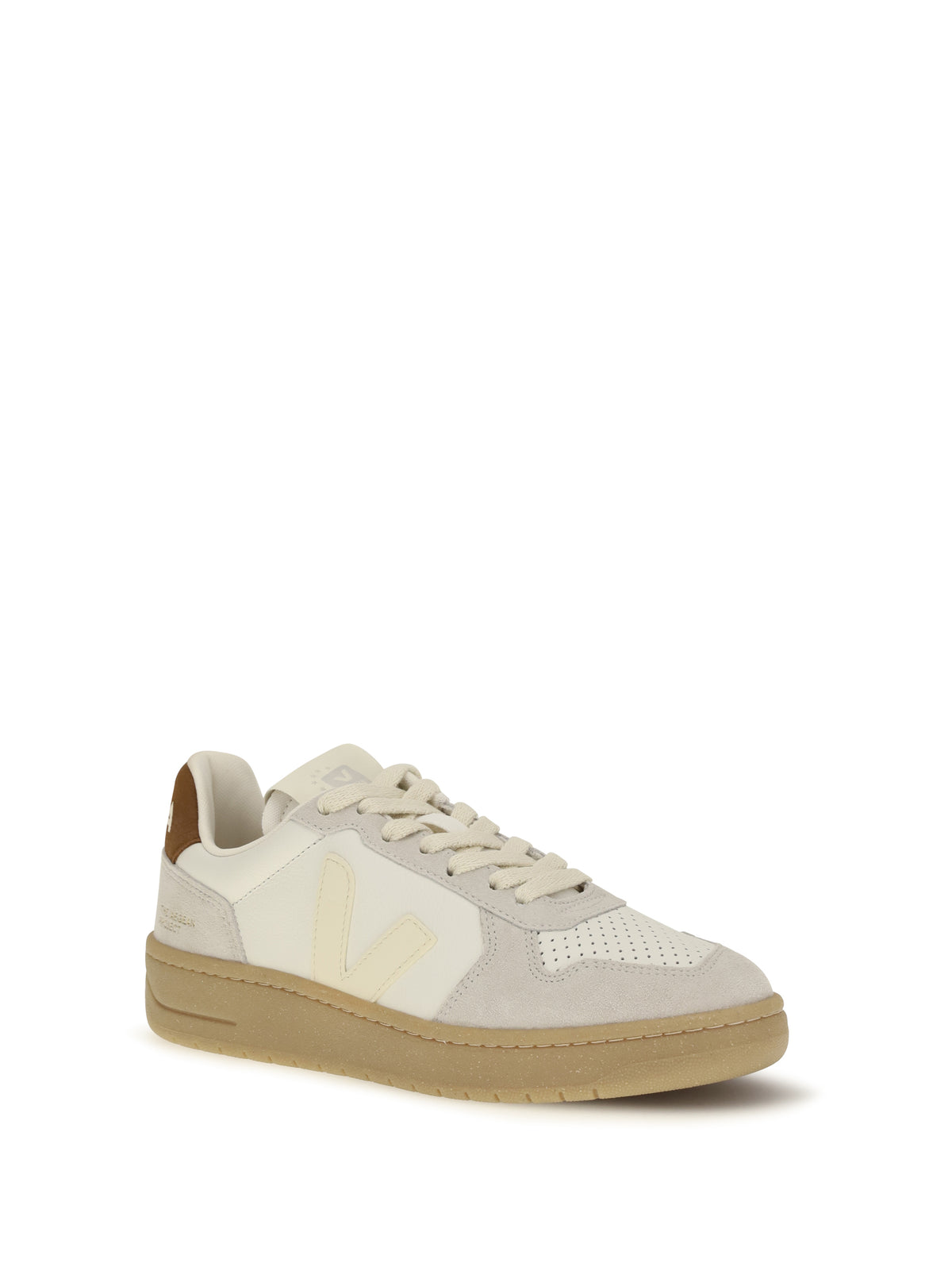 Veja V-82 leather Sneakers - Pure_calcaire_cognac