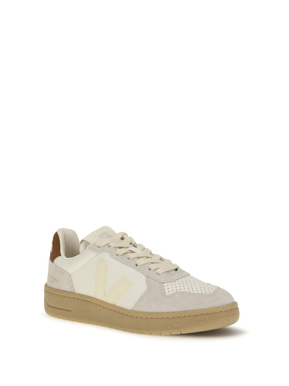 Veja V-82 leather Sneakers - Pure_calcaire_cognac