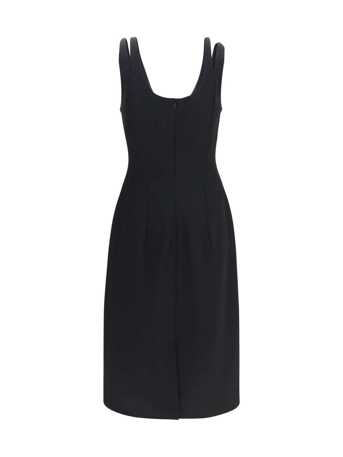 Versace Midi grain de poudre wool Dress - Black