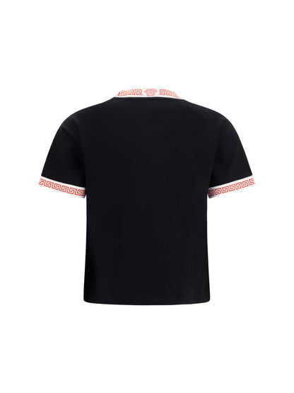 Versace T-shirt with greca details - Black