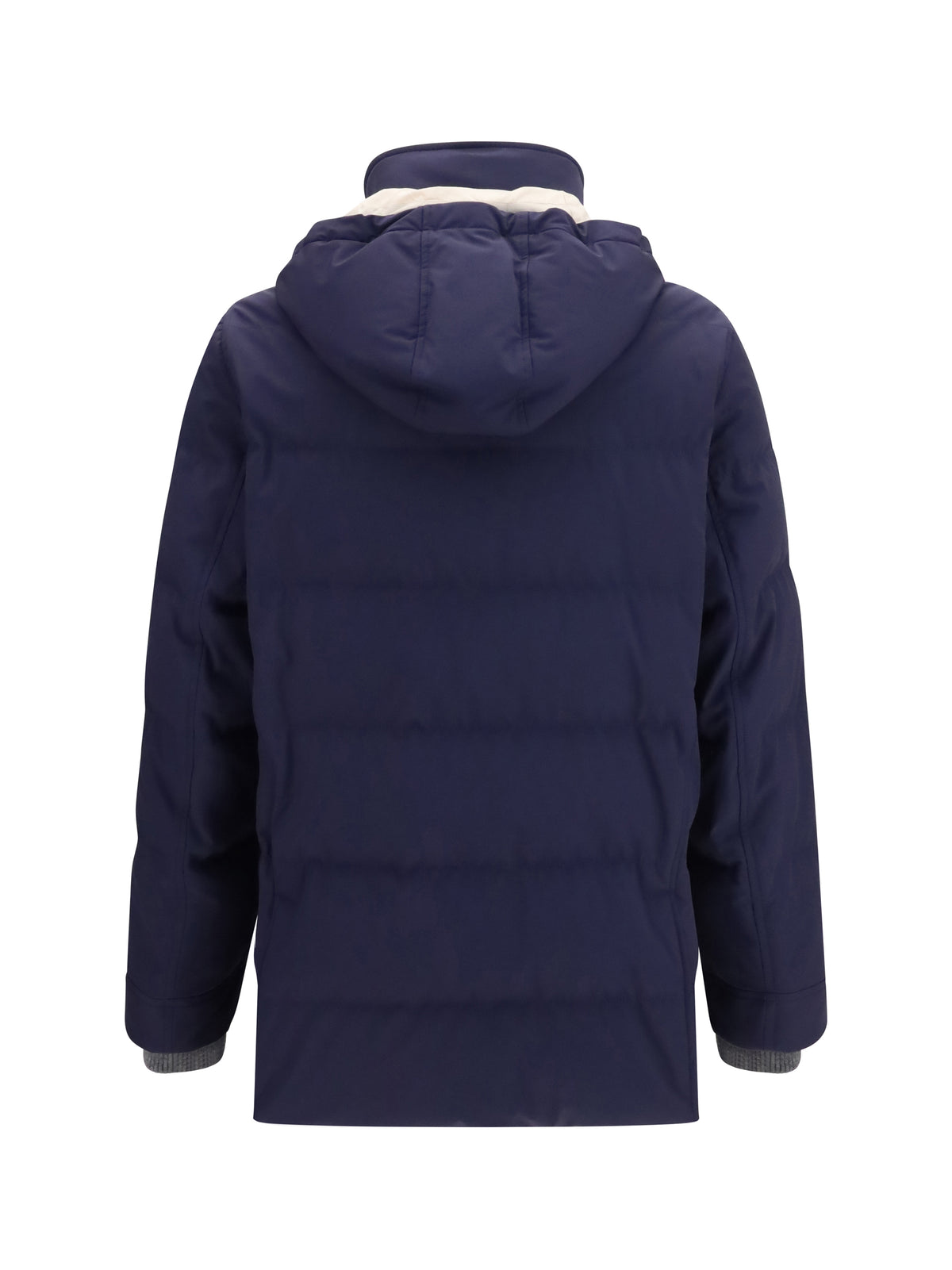 Brunello Cucinelli Nylon hooded Jacket - Cobalto+Piombo
