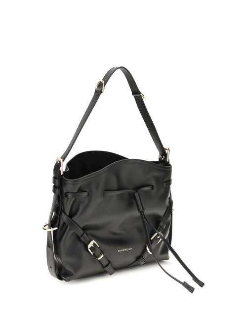 Givenchy Small Voyou Bucket Handbag in glossy leather - Black