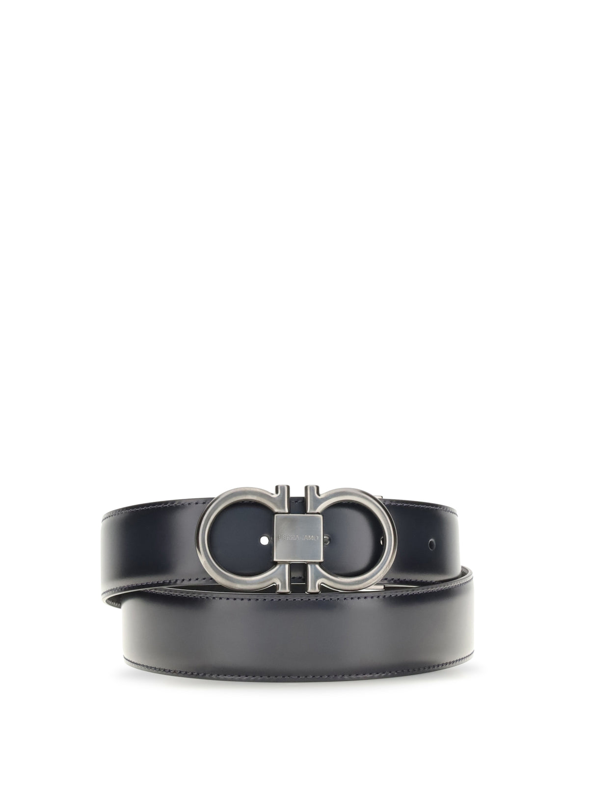 Ferragamo Reversible and adjustable Gancini Belt - Blue