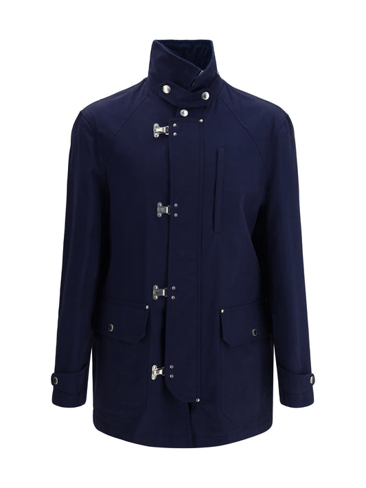 BRUNELLO CUCINELLI Water-repellent outerwear Jacket in techno cotton gabardine with hooks