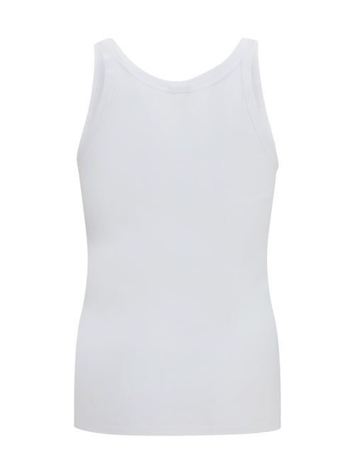Dolce & Gabbana Marcello ribbed cotton Tank Top - White Ottico