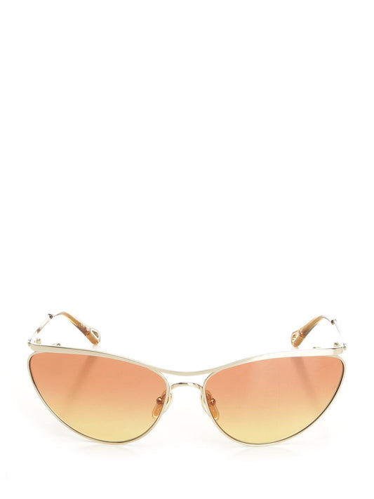 Chloe' Metal Frame Glasses - Orange