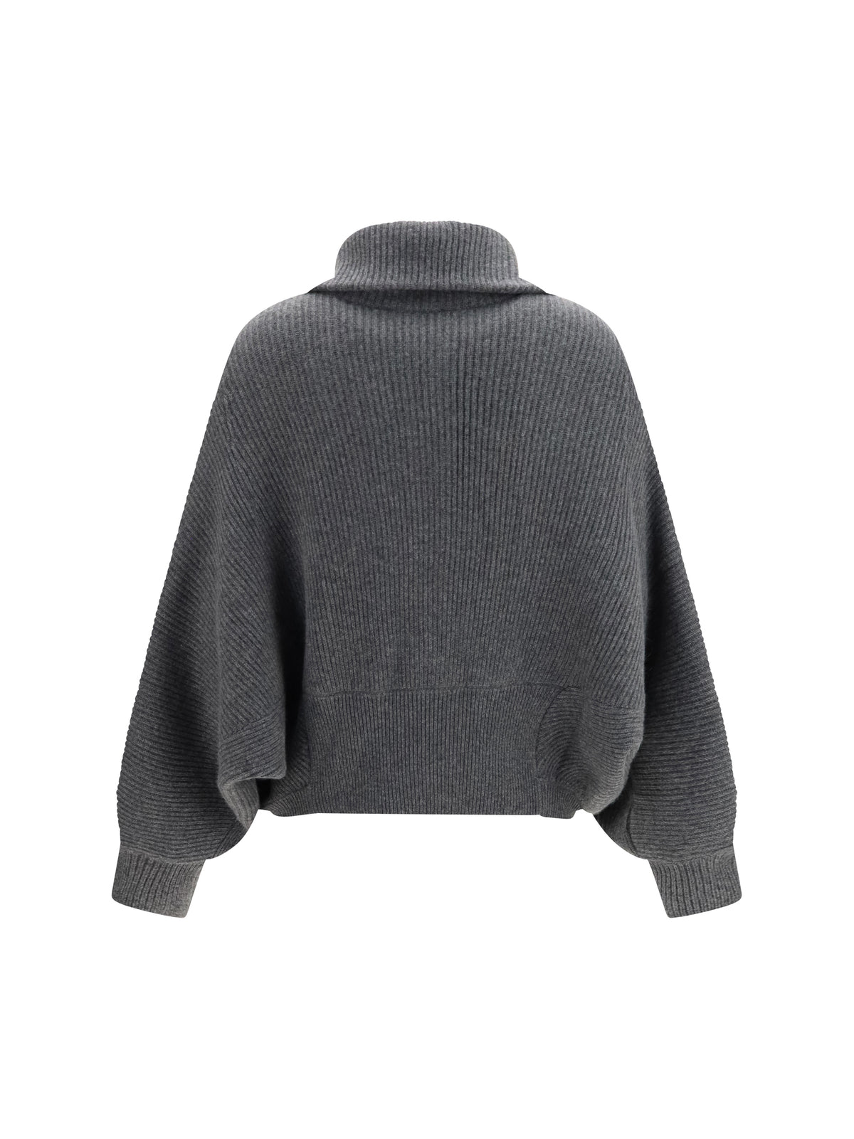 Brunello Cucinelli High neck cashmere Cardigan - Piombo