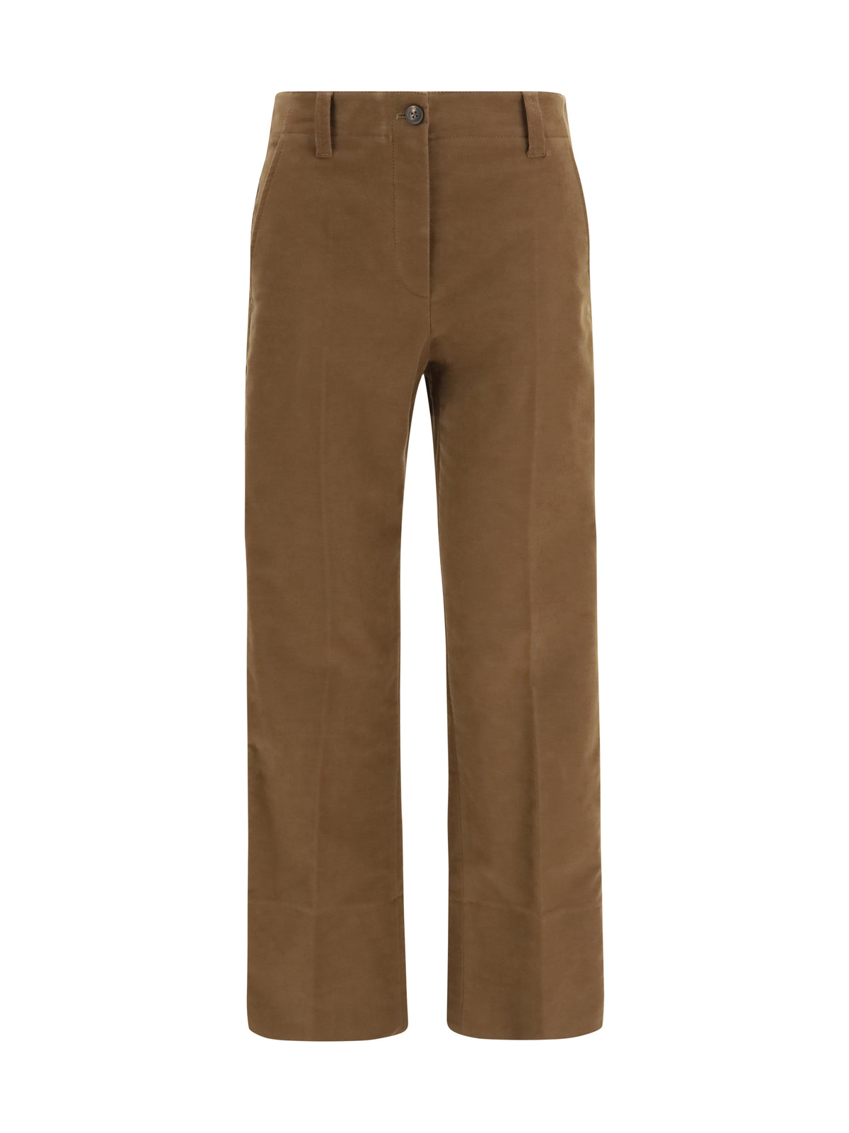 Brunello Cucinelli Stretch cotton cigarette Pants - Cacao