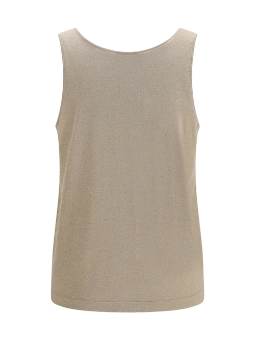 Brunello Cucinelli Luminous knit Tank Top - Brown