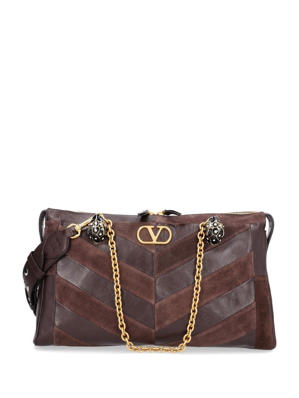 Valentino Garavani "Panthea" Medium Shoulder Bag - Brown