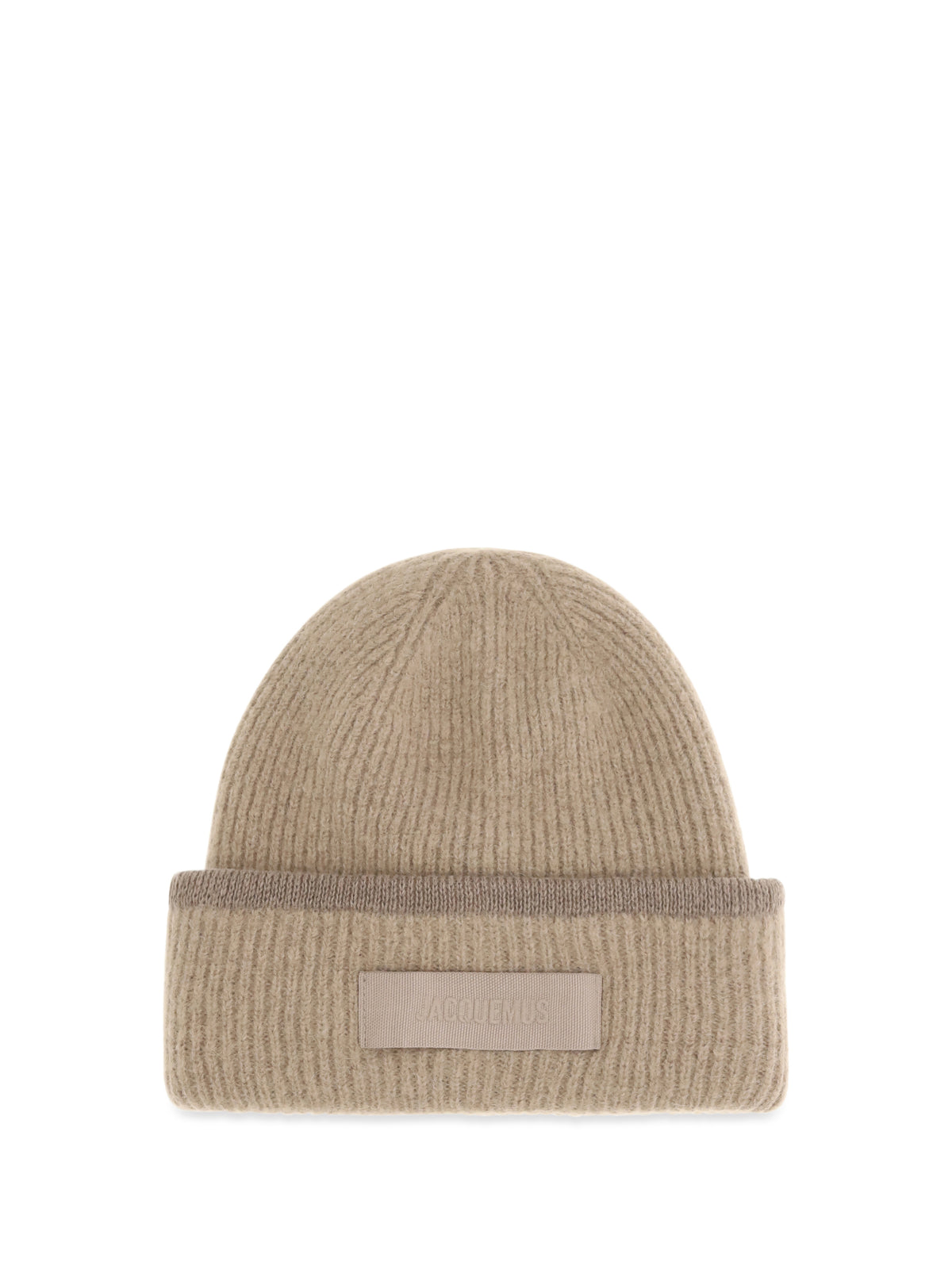 Jacquemus Gros Grain Ribbed Beanie - Beige