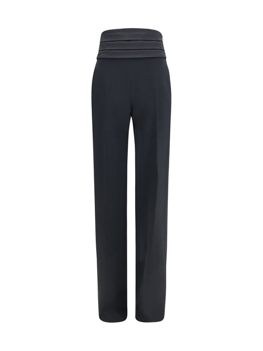 Ermanno Scervino Satin high-waisted Pants - Black