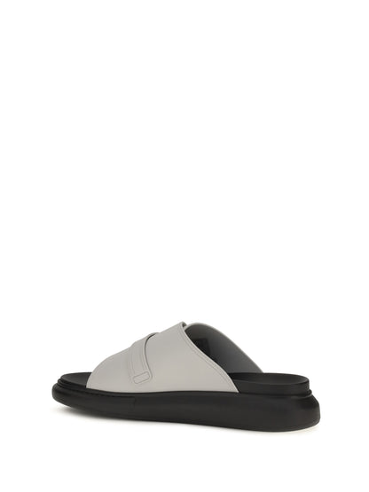Alexander Mcqueen Buckle slide Sandals - Ash Grey