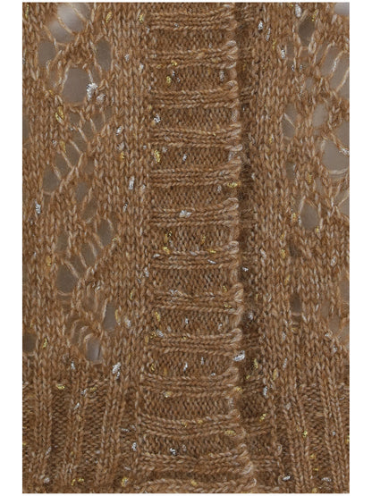 Max Mara Studio Quarto openwork Cardigan - Grey